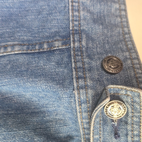 Harley-Davidson Vintage Men's Blue Denim Vest Size XL. - Picture 7 of 8